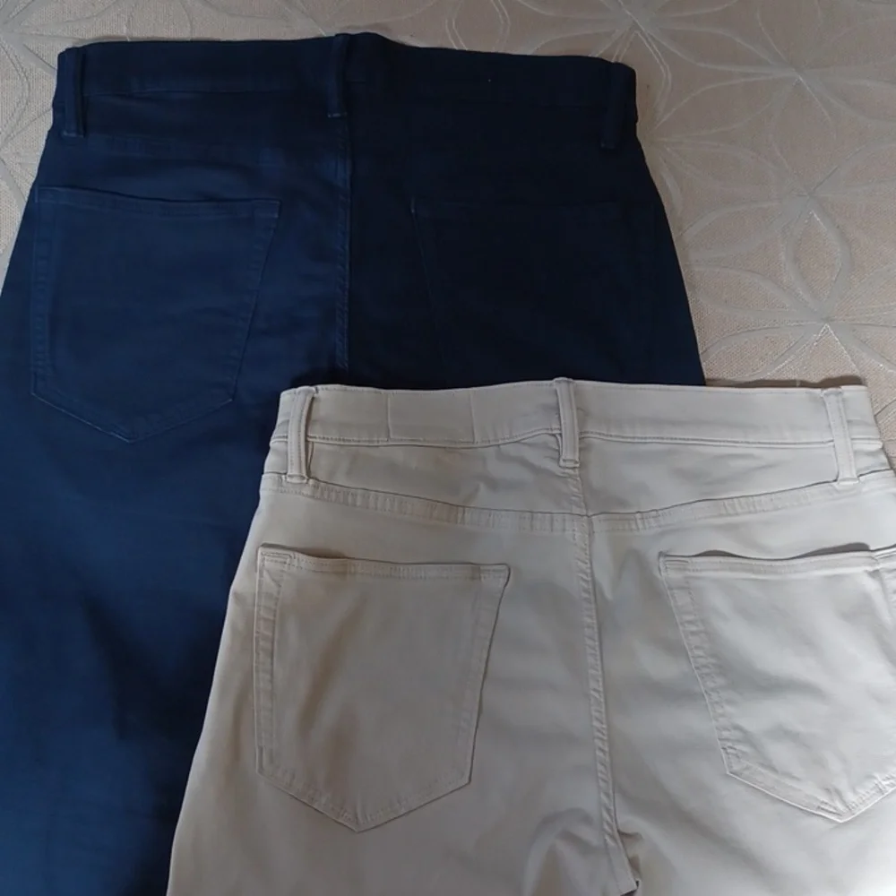 2 Banana Republic Slim Navy and Khaki Pants!
